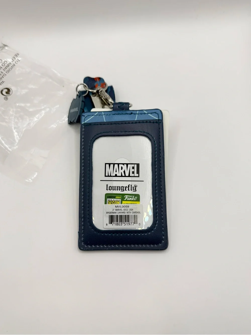 Loungefly SPIDERMAN Hanging Upisde Down Marvel Lanyard Cardholder NEW!
